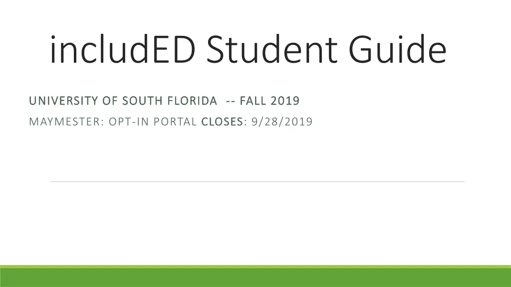 included student guide n.w