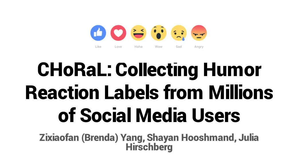 choral collecting humor reaction labels from n.w