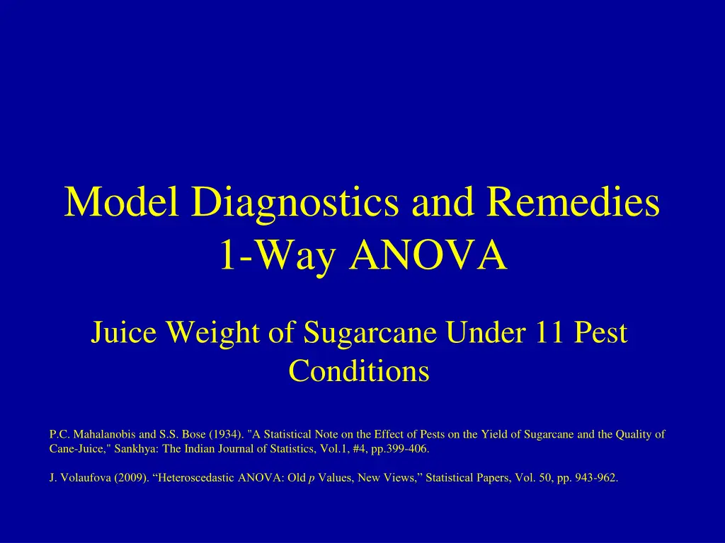 model diagnostics and remedies 1 way anova n.w