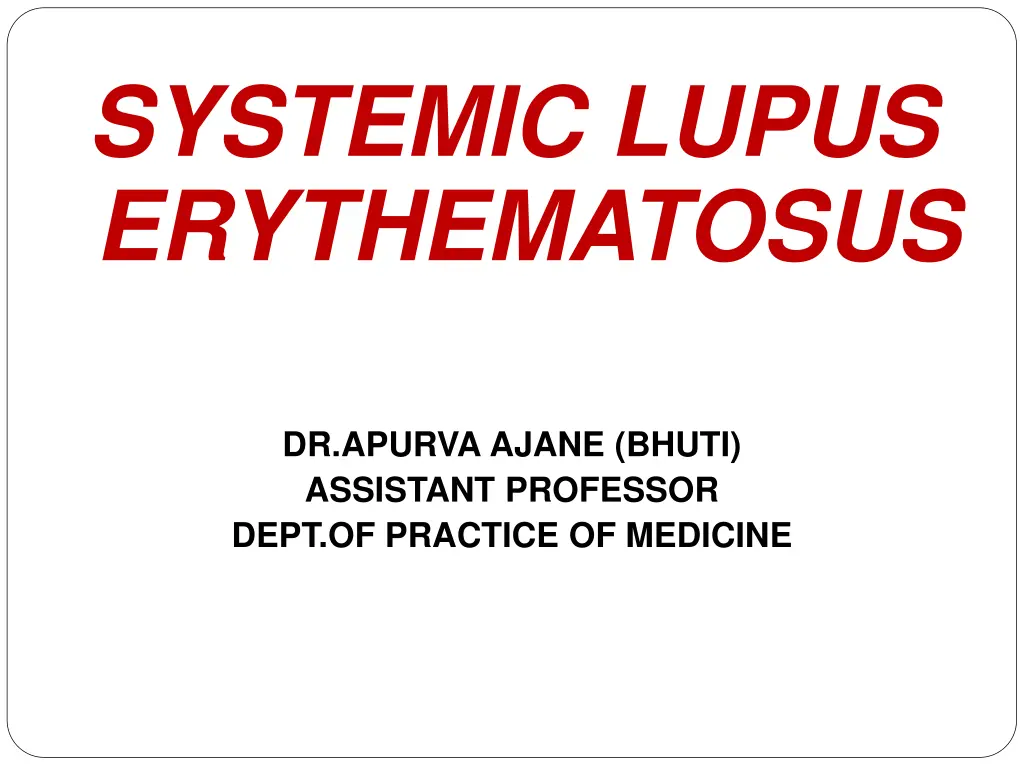 systemic lupus erythematosus n.w