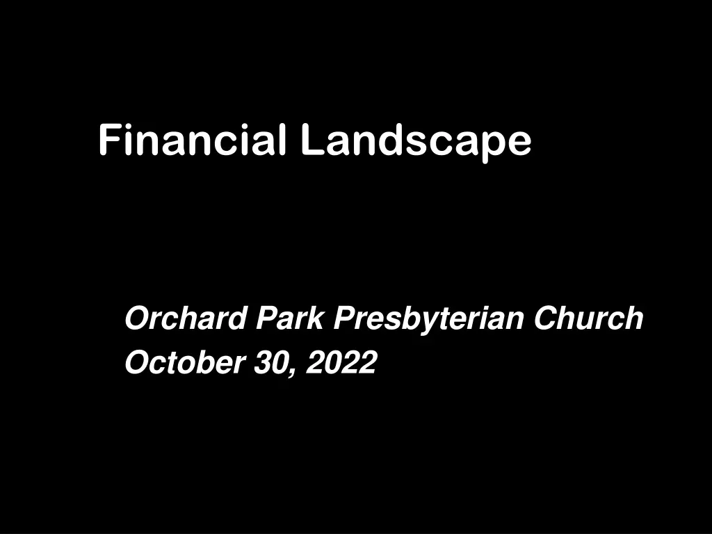 financial landscape n.w