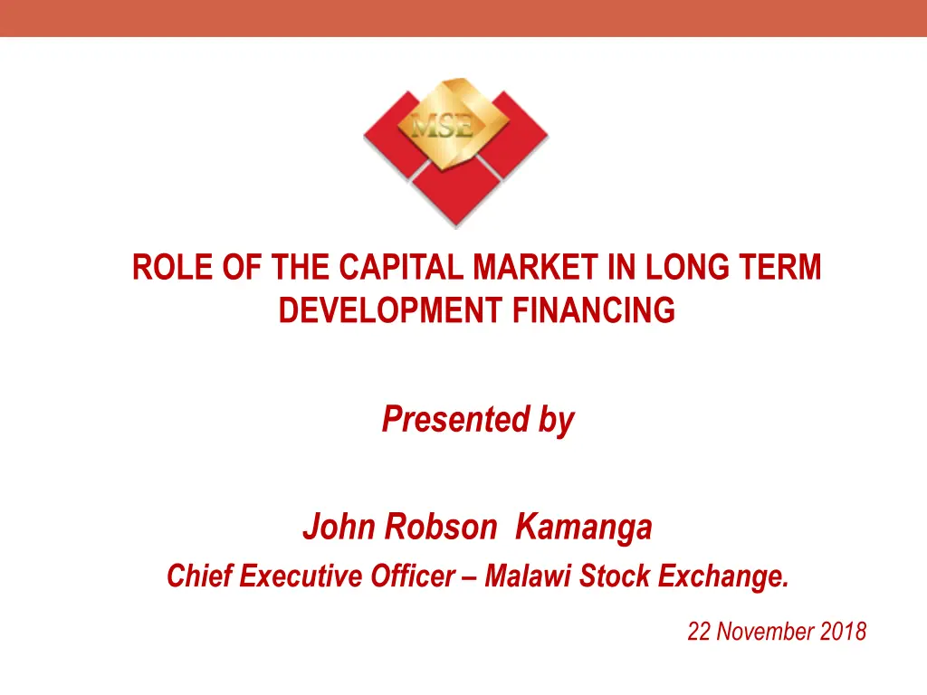 role of the capital market in long term n.w