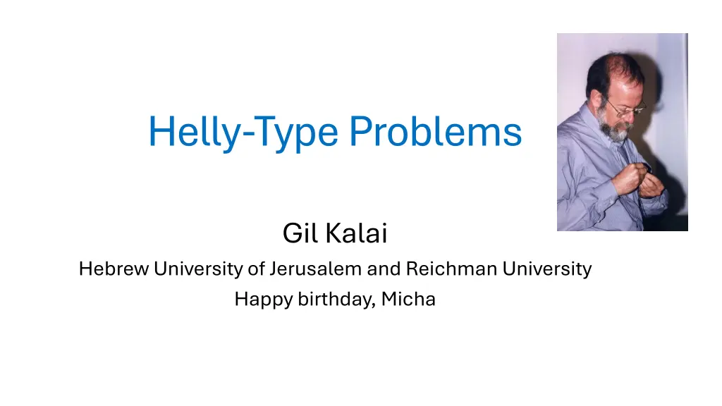 helly type problems n.w