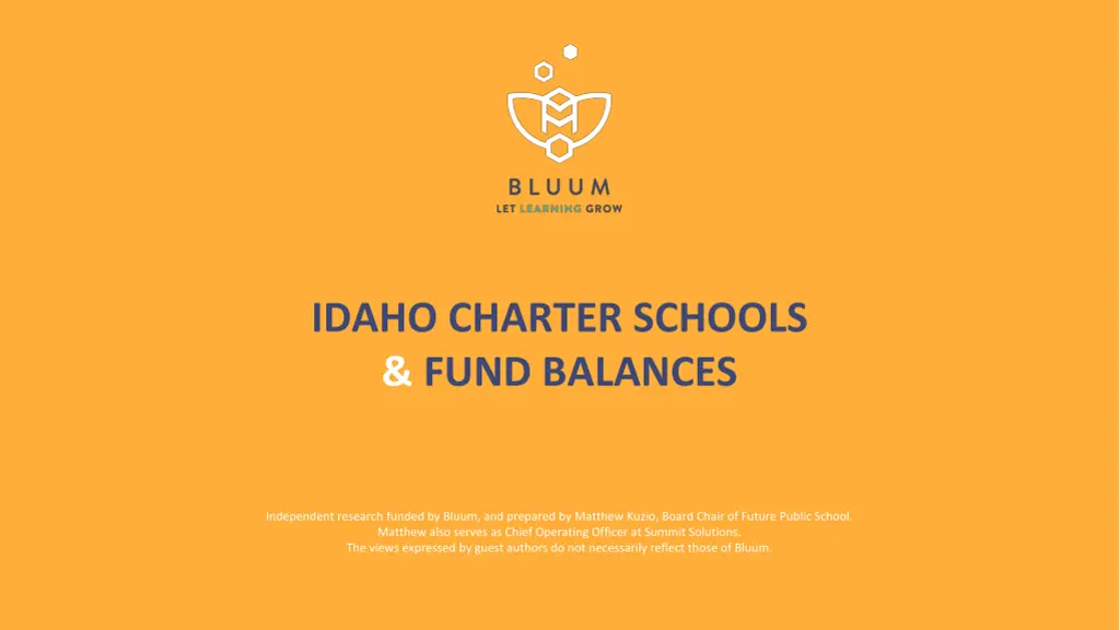 idaho charter schools fund balances n.w