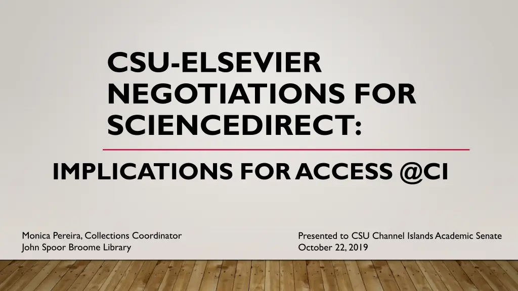 csu elsevier negotiations for sciencedirect n.w