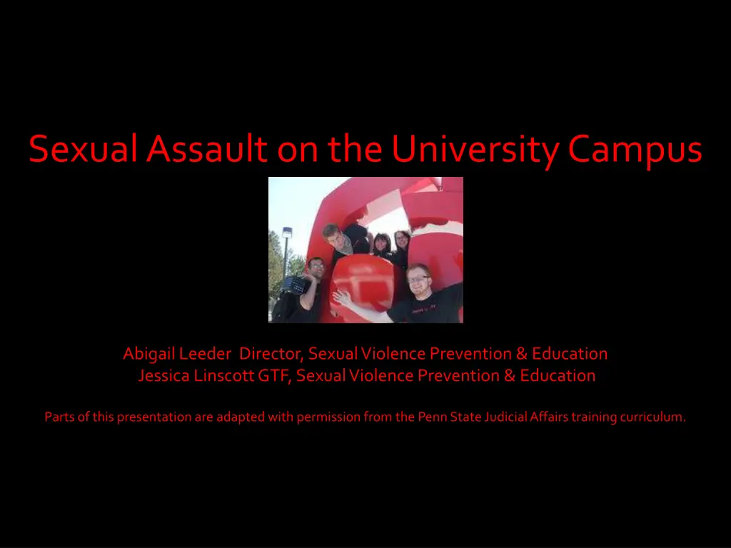 sexual assault on the university campus n.w