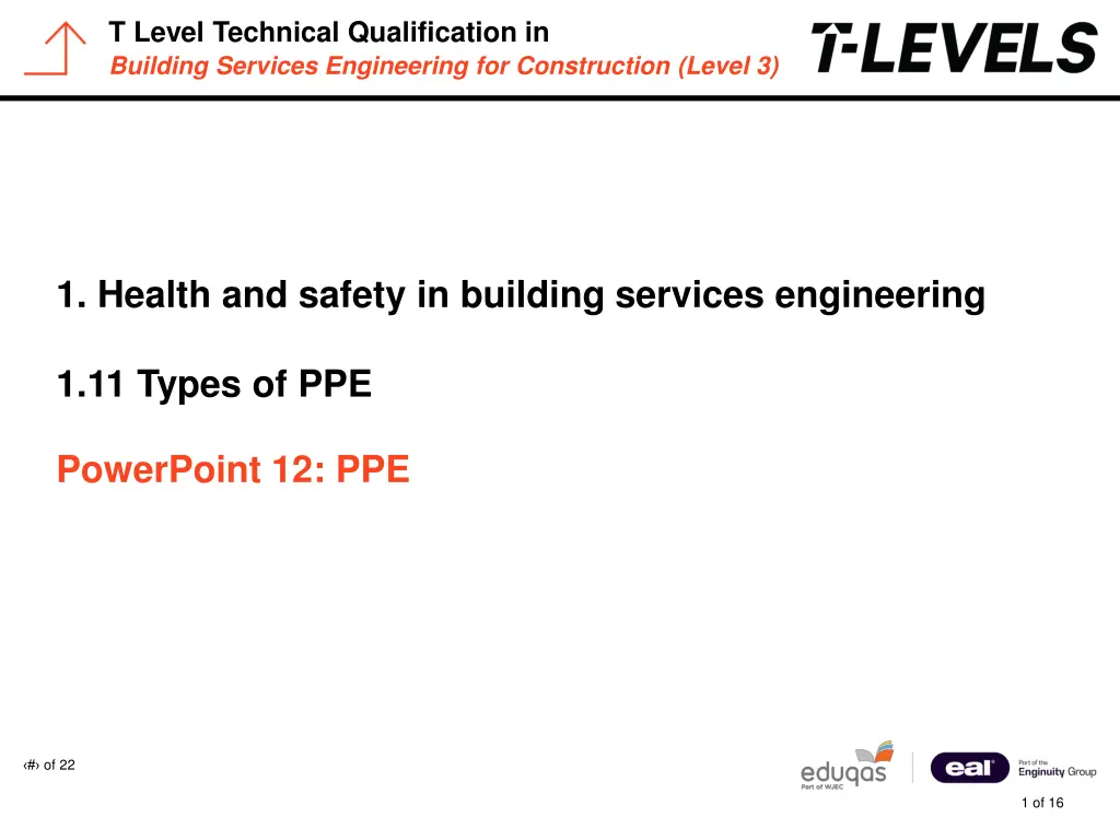 t level technical qualification in building n.w