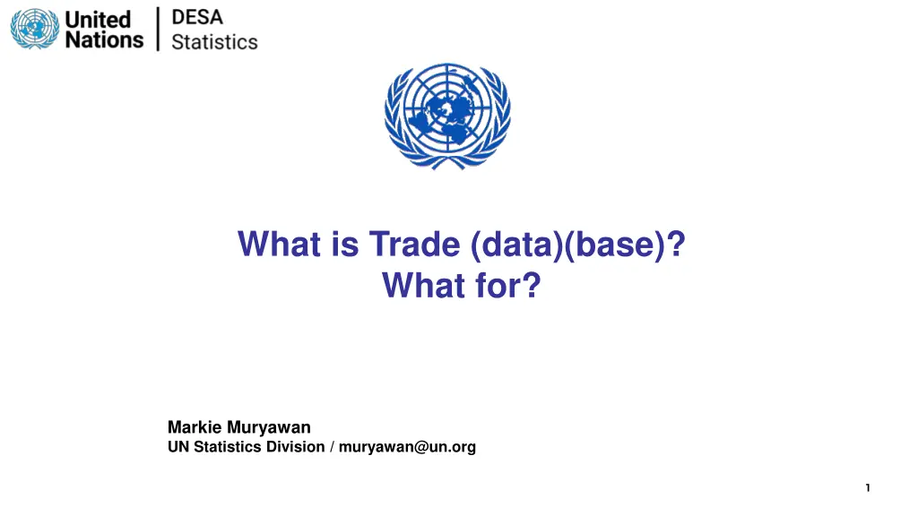 what is trade data base what for n.w