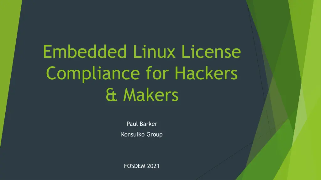 embedded linux license compliance for hackers n.w