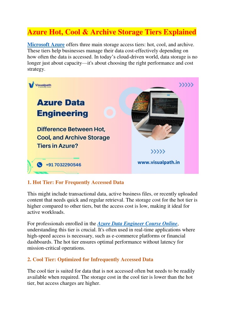 azure hot cool archive storage tiers explained n.w