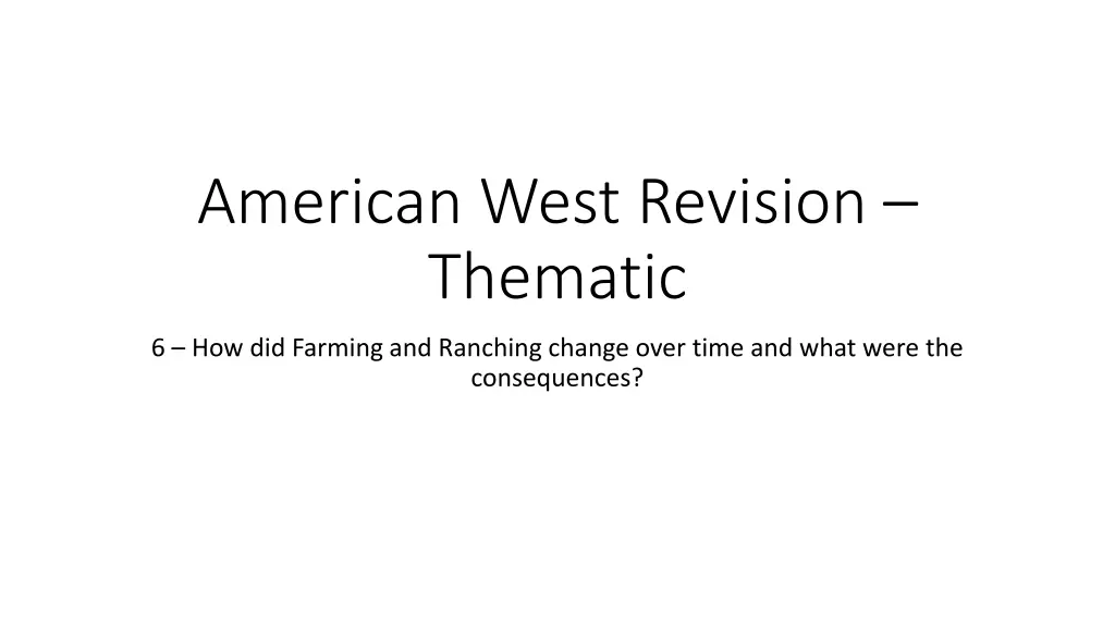 american west revision thematic n.w