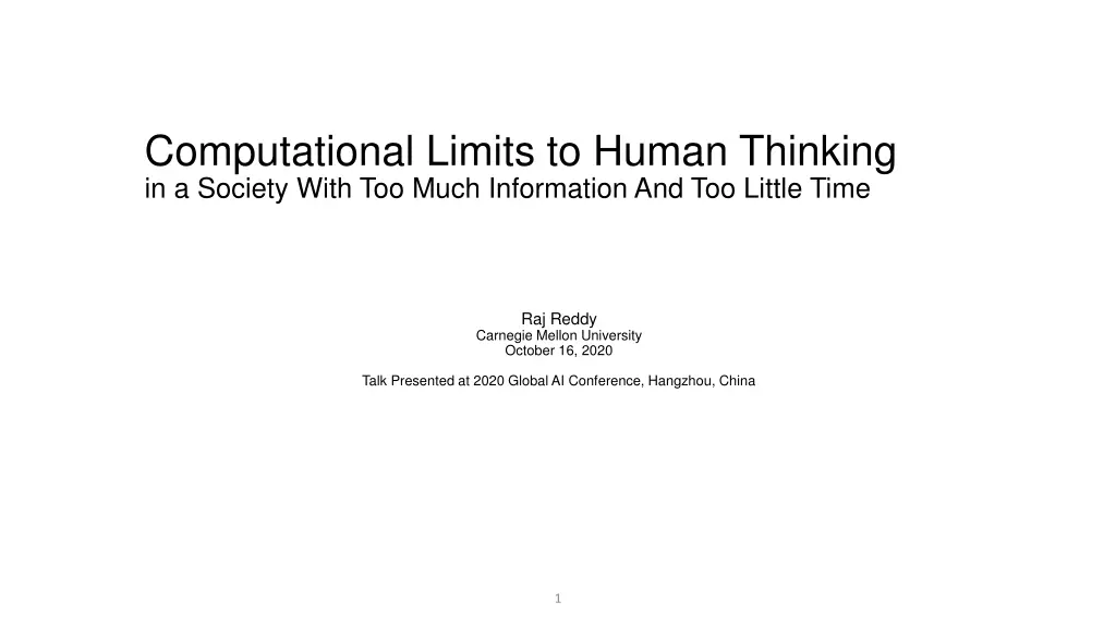 computational limits to human thinking n.w