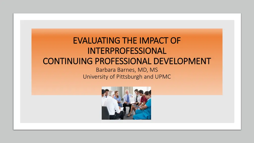 evaluating the impact of evaluating the impact n.w