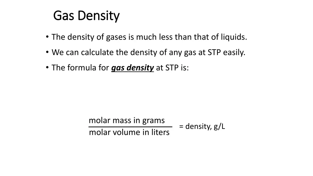gas density gas density n.w
