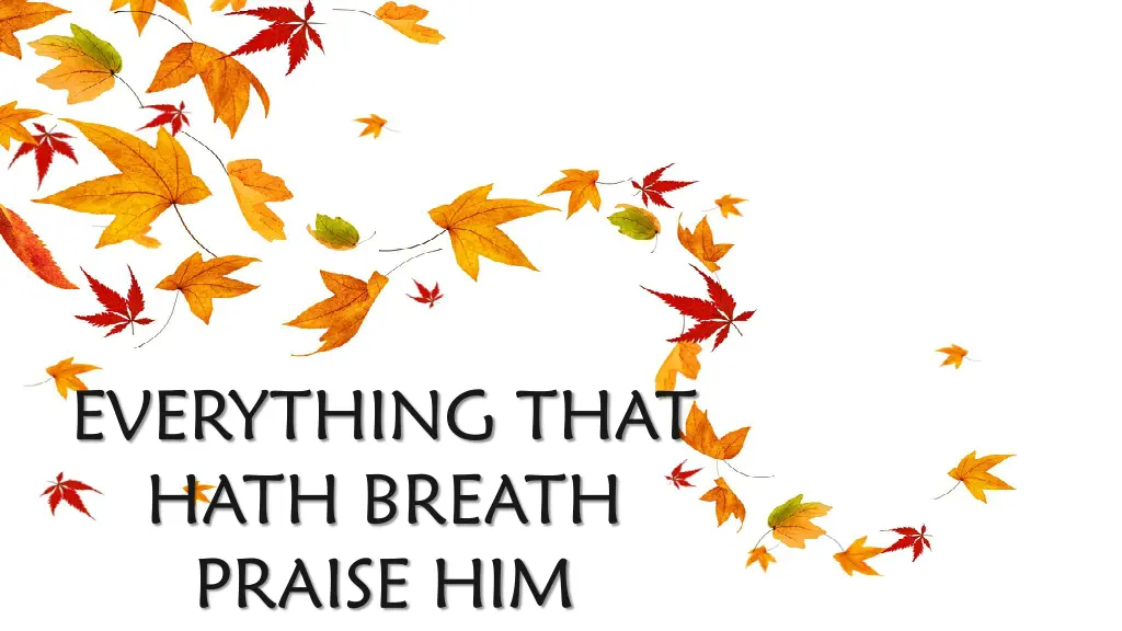 everything that hath breath praise him n.w