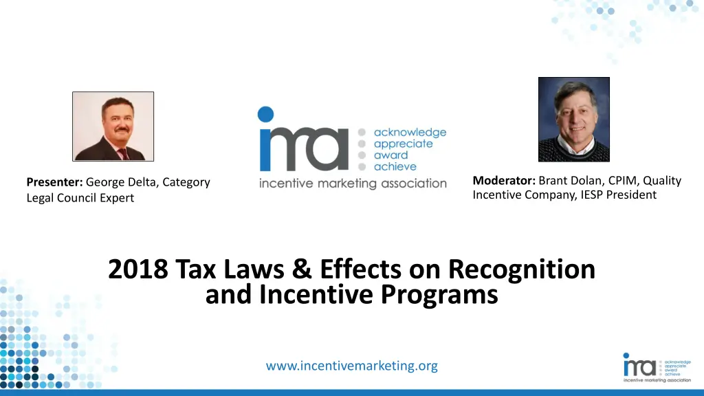 moderator brant dolan cpim quality incentive n.w