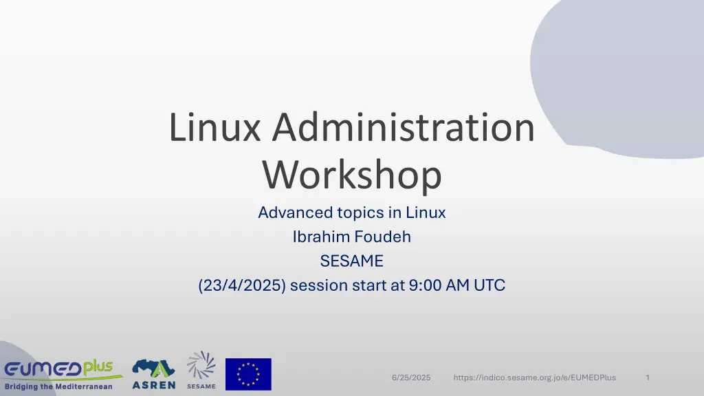 linux administration workshop advanced topics n.w