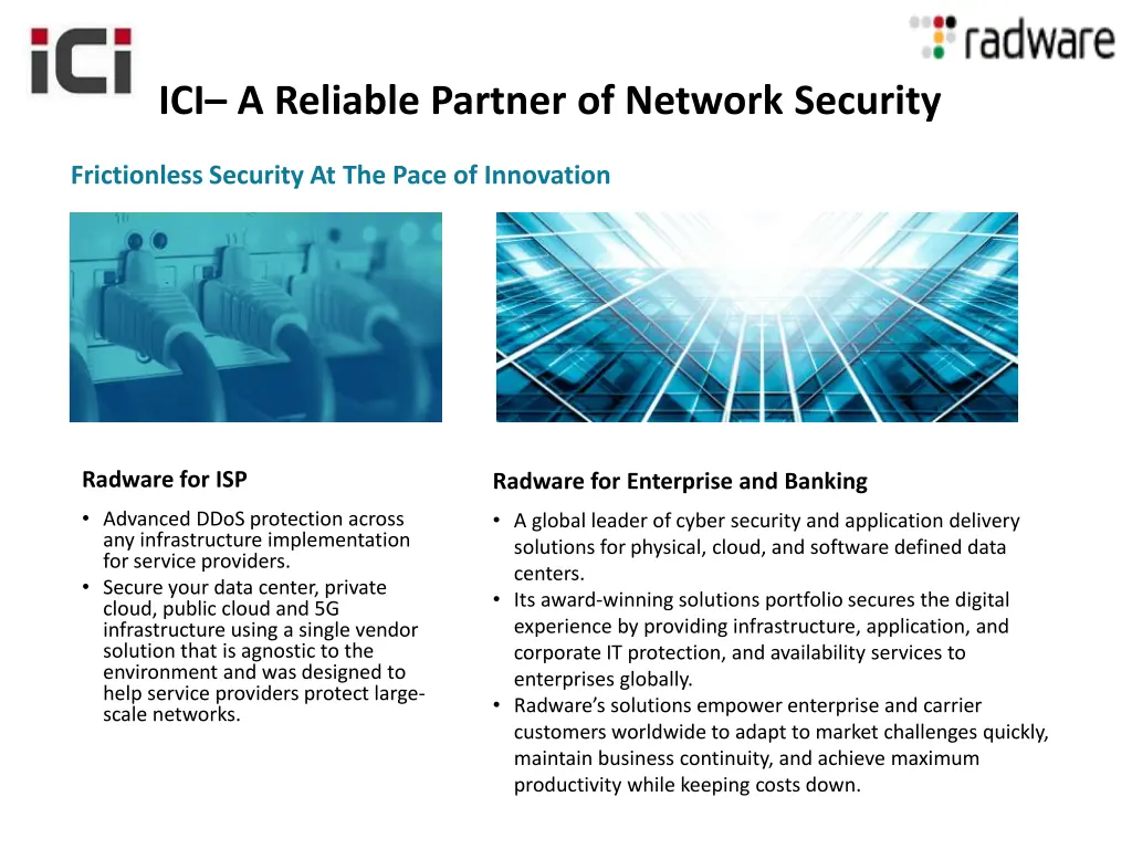 ici a reliable partner of network security n.w