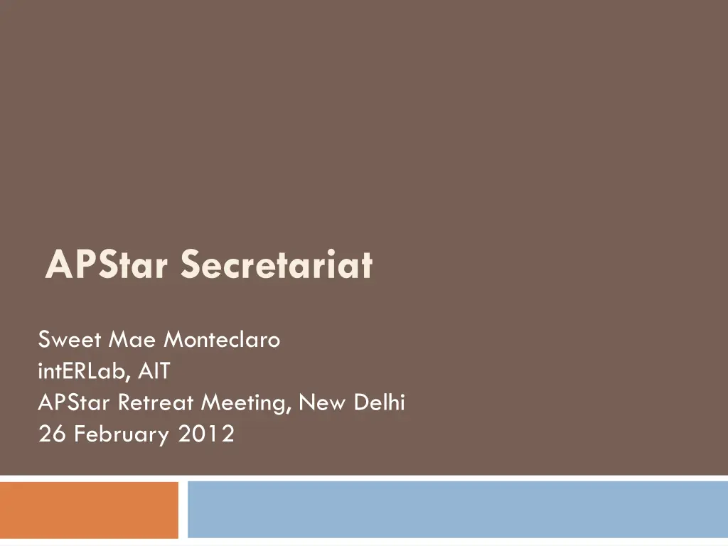 apstar secretariat n.w