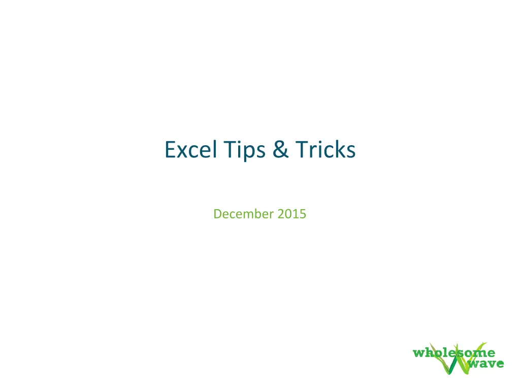 excel tips tricks n.w