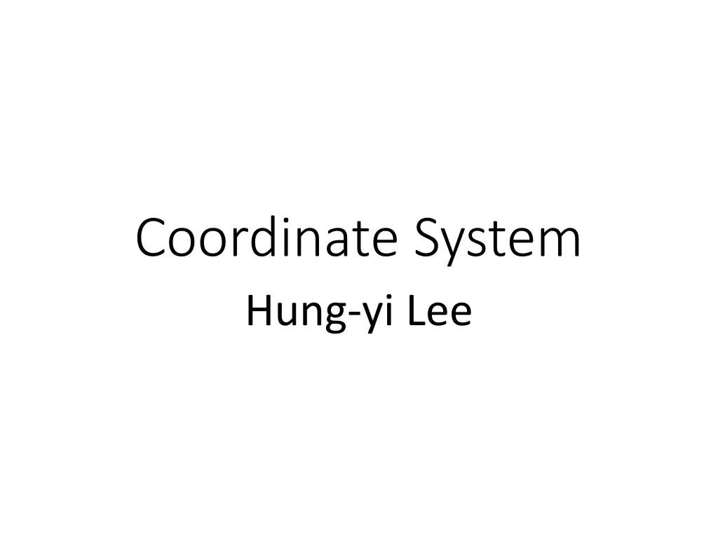 coordinate system hung yi lee n.w
