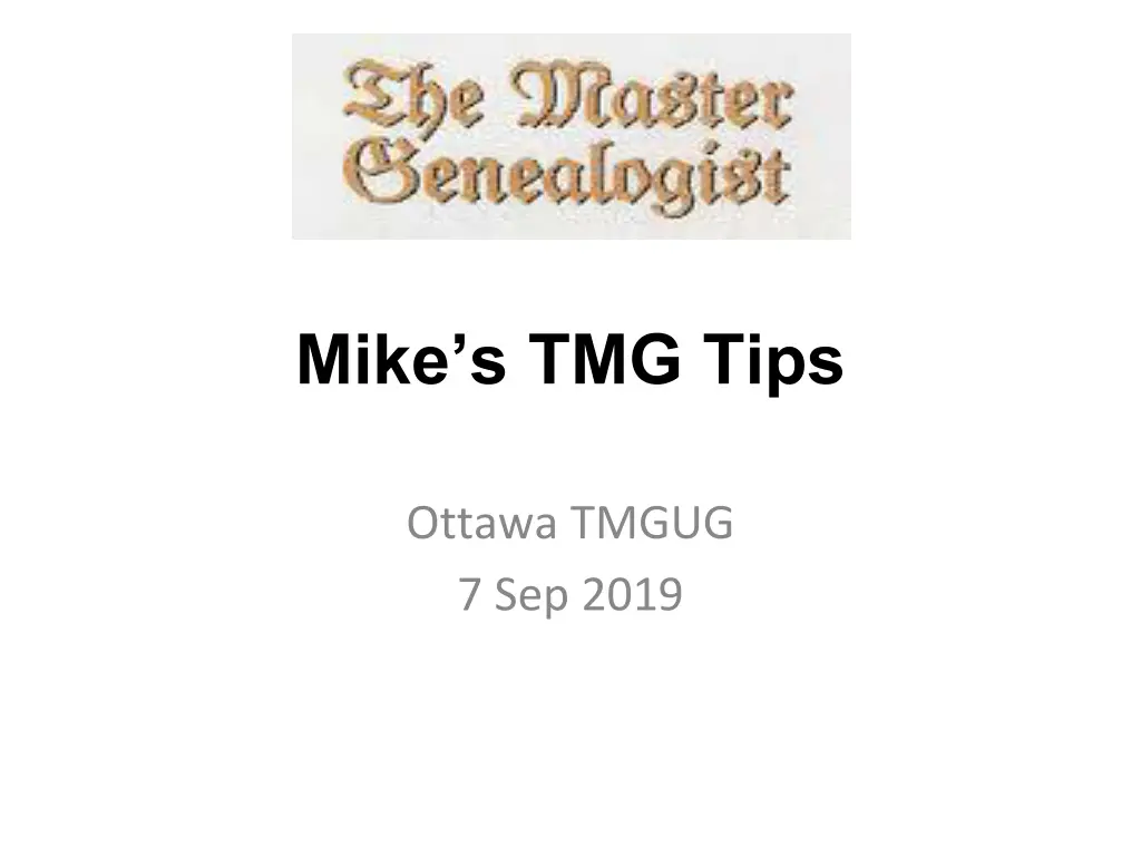 mike s tmg tips n.w