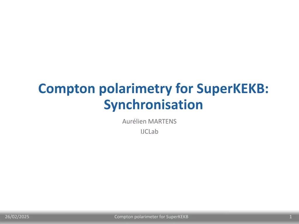 compton polarimetry for superkekb synchronisation n.w