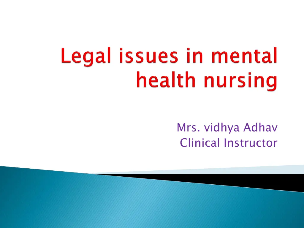 mrs vidhya adhav clinical instructor n.w