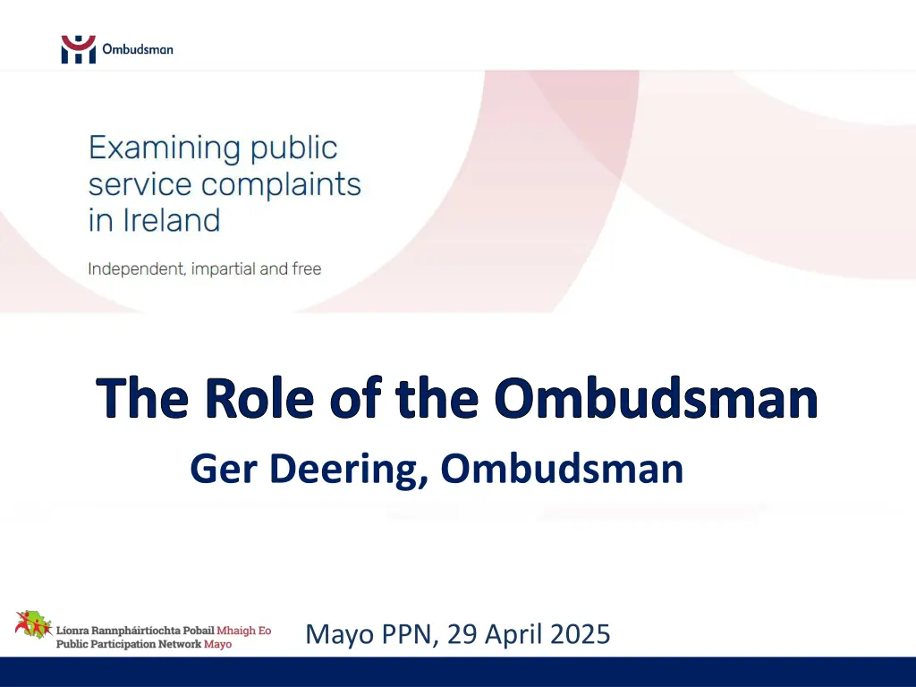 the role of the ombudsman ger deering ombudsman n.w