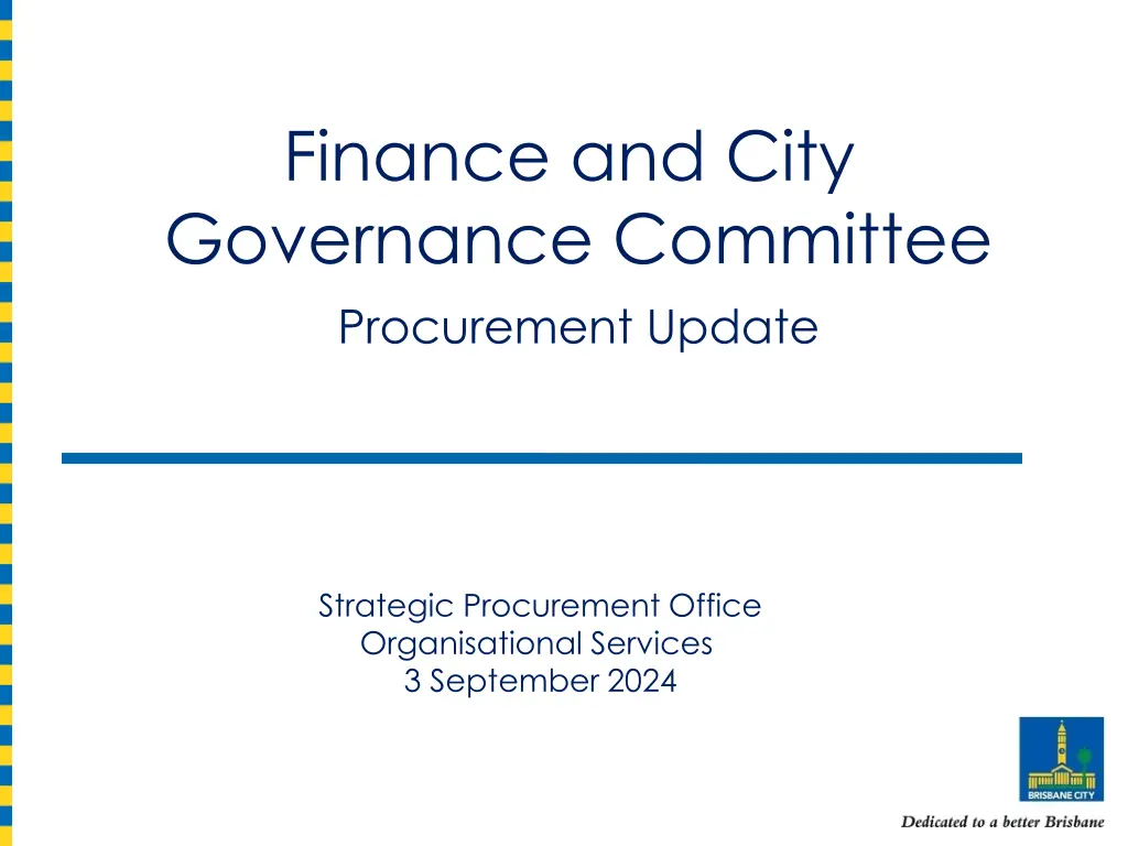 finance and city governance committee procurement n.w