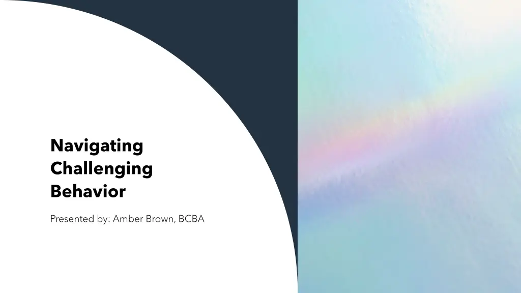 navigating challenging behavior n.w