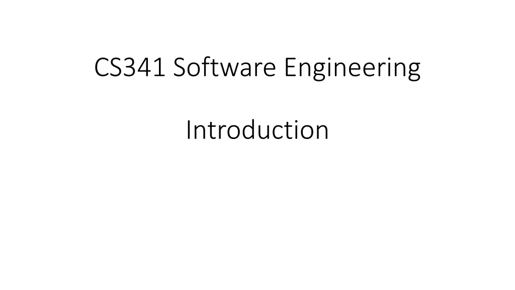 cs341 software engineering n.w