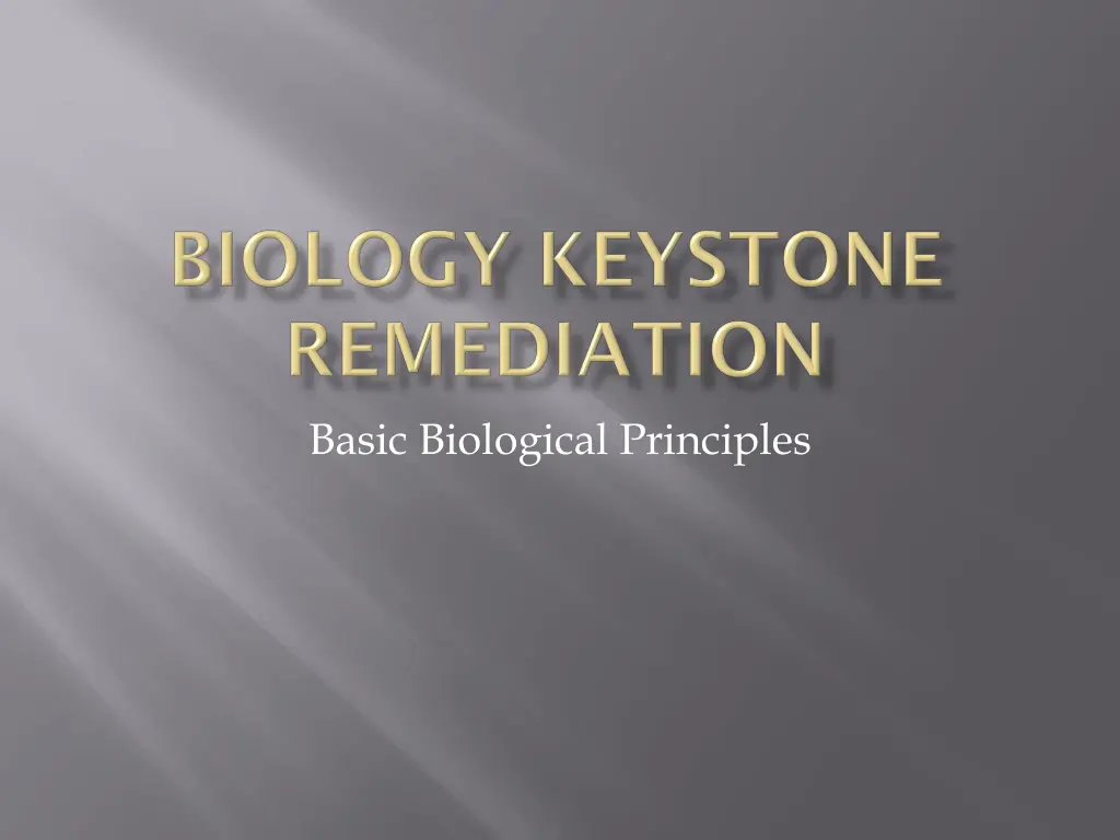 basic biological principles n.w