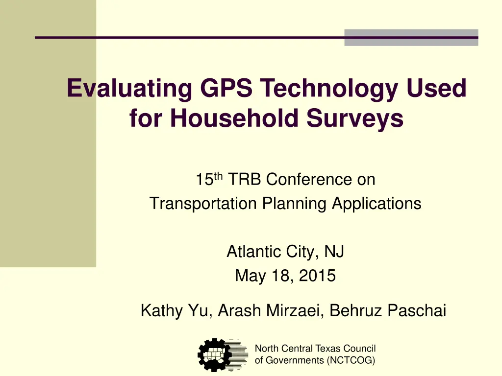 evaluating gps technology used for household n.w