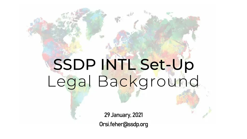ssdp intl set up legal background n.w