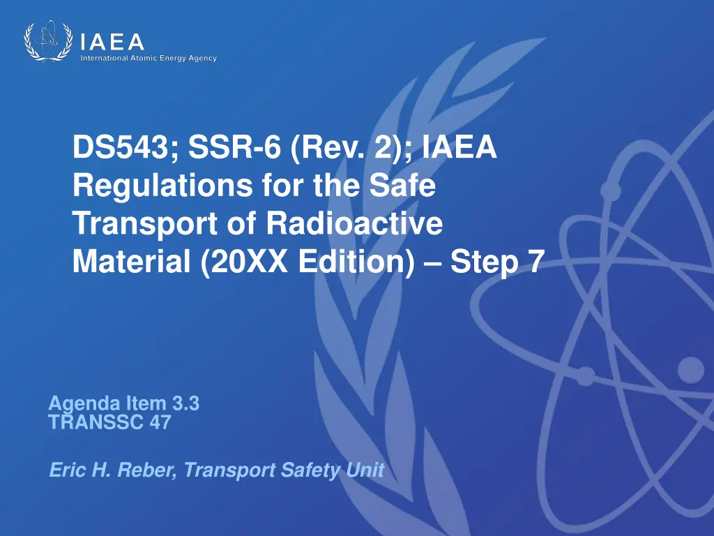 ds543 ssr 6 rev 2 iaea regulations for the safe n.w