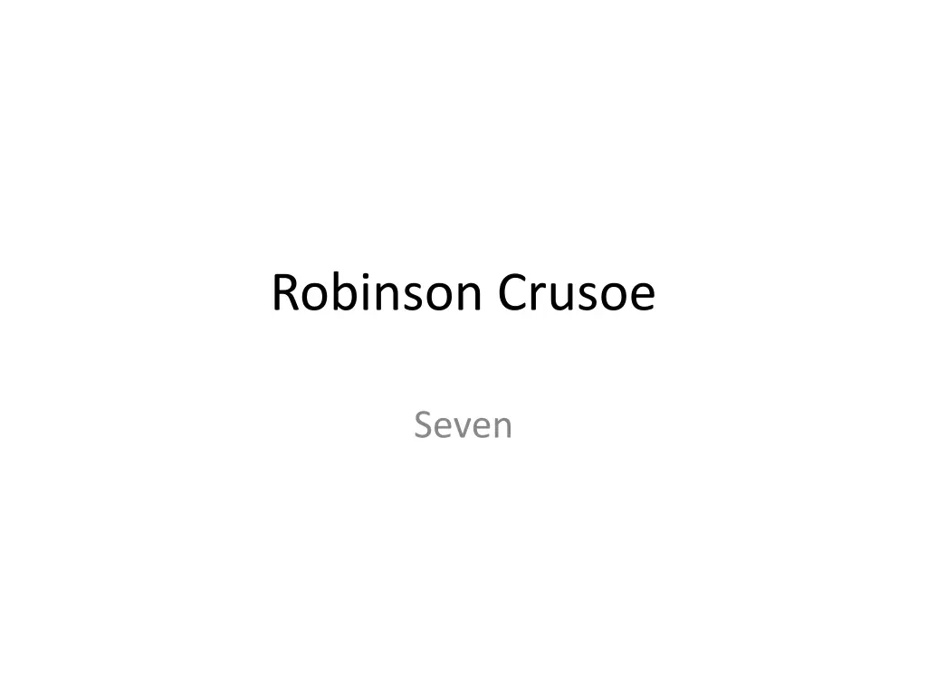 robinson crusoe n.w