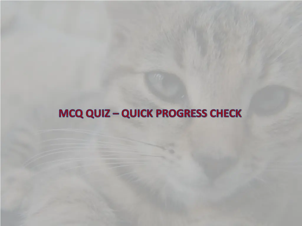 mcq quiz quick progress check n.w