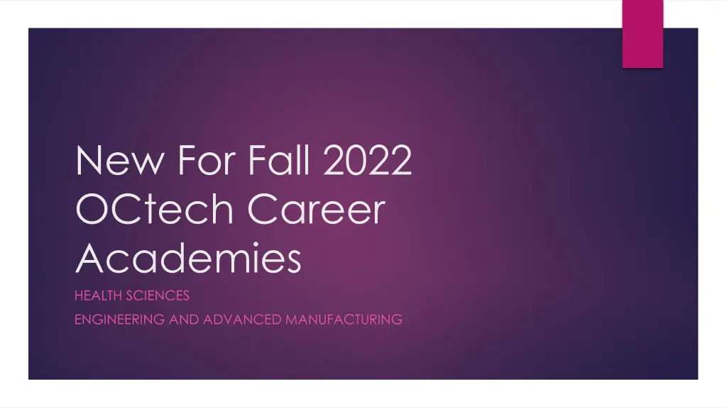 new for fall 2022 octech career academies health n.w