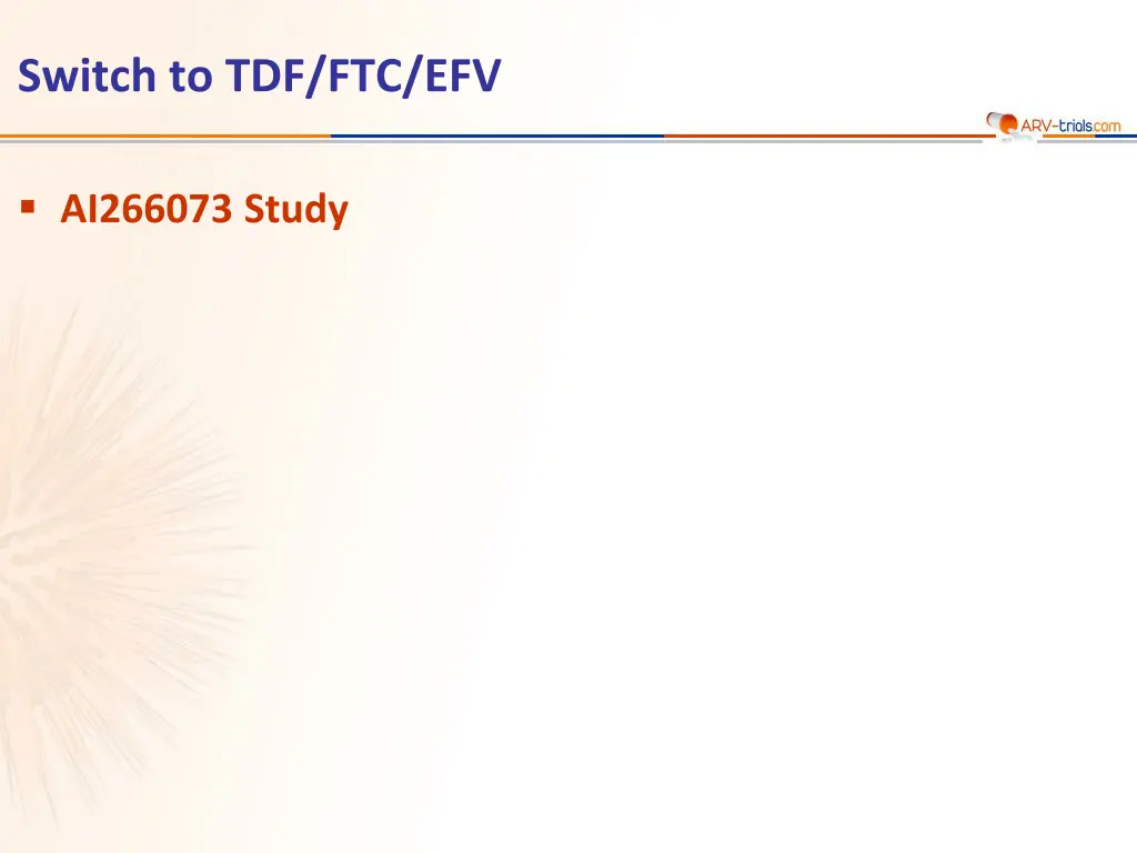 switch to tdf ftc efv n.w