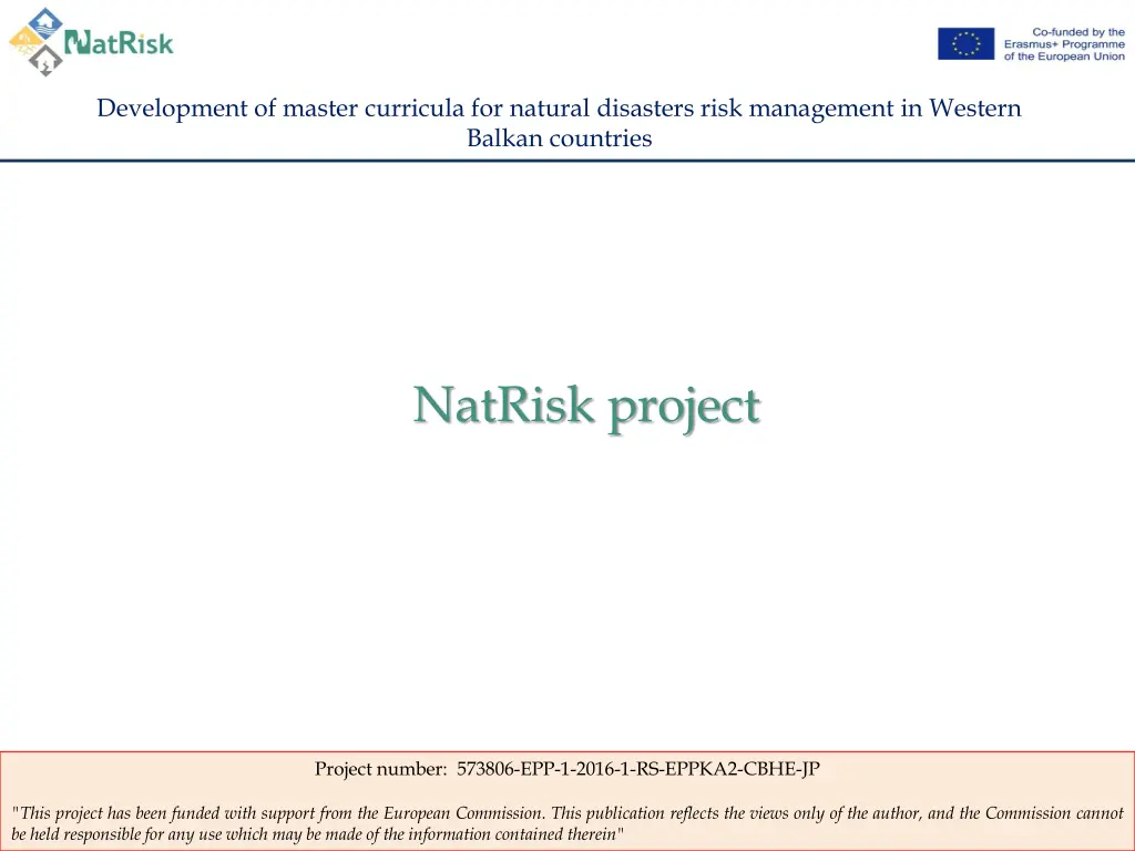 development of master curricula for natural n.w