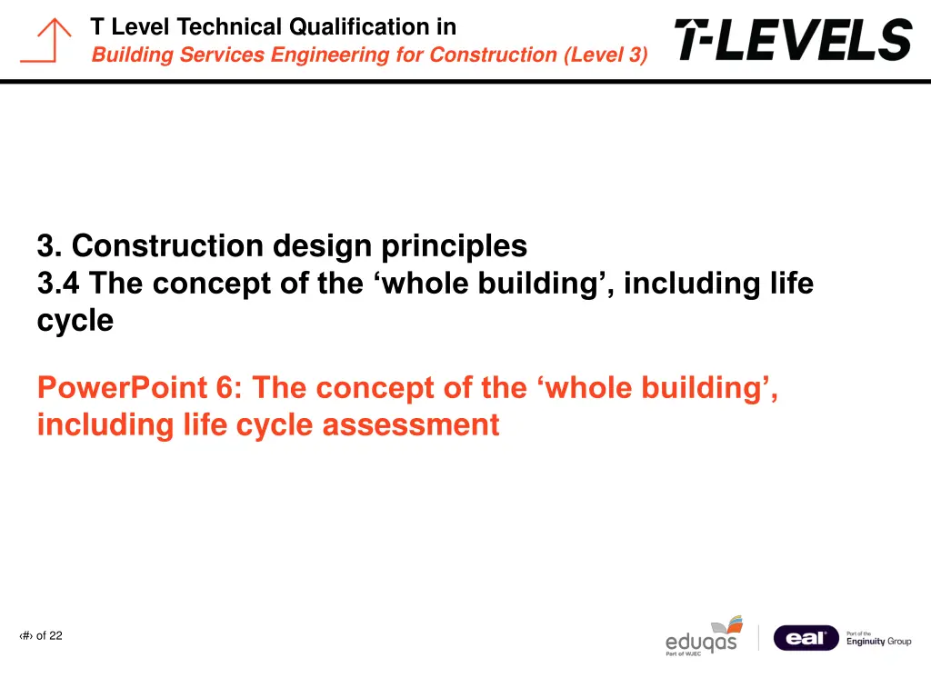 t level technical qualification in building n.w