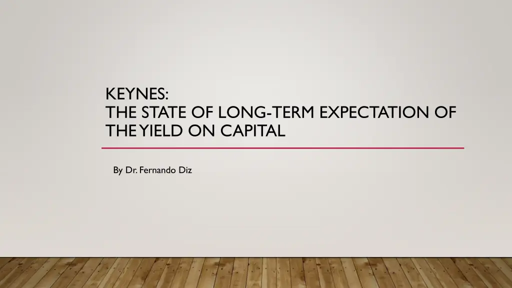 keynes the state of long term expectation n.w