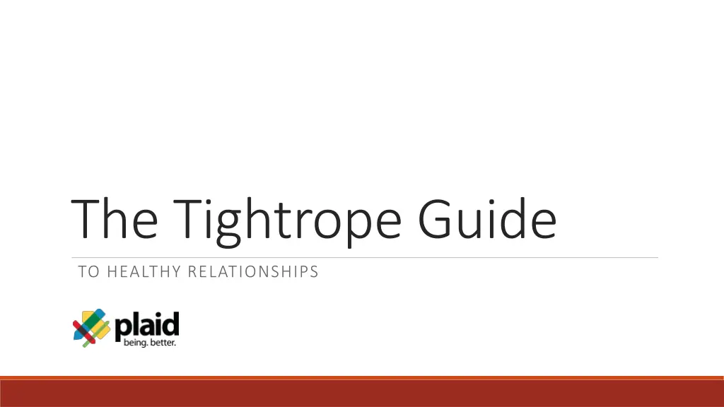 the tightrope guide n.w