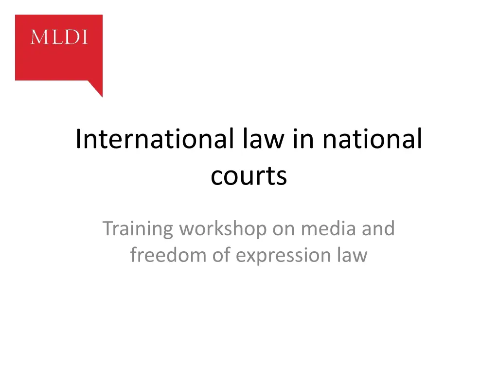 international law in national courts n.w