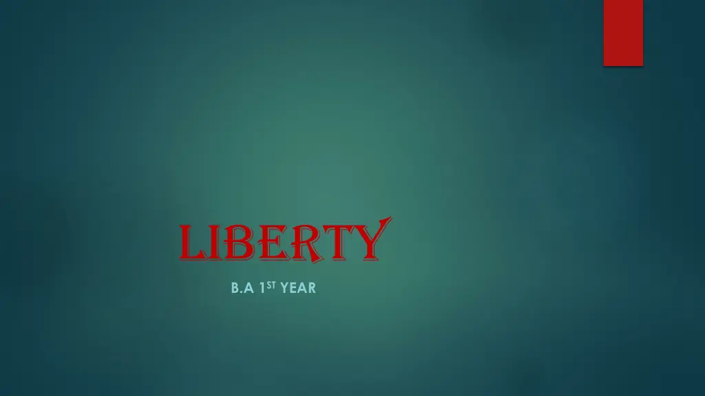 liberty b a 1 st year n.w