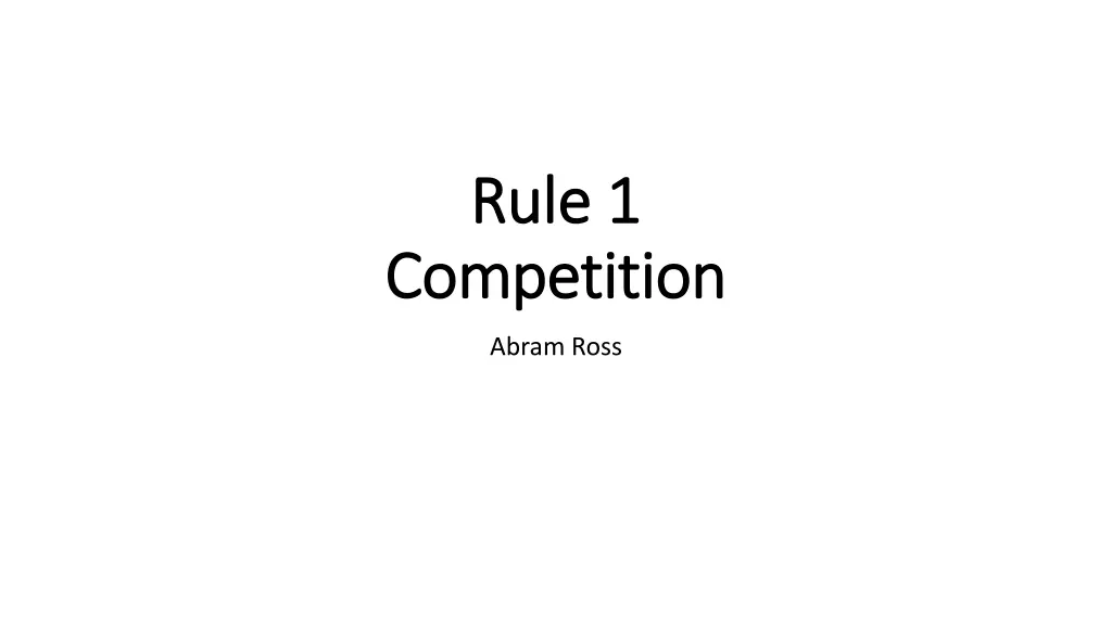 rule 1 rule 1 competition competition n.w