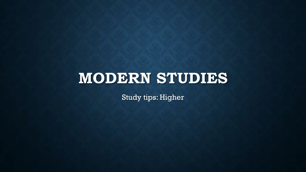 modern studies n.w