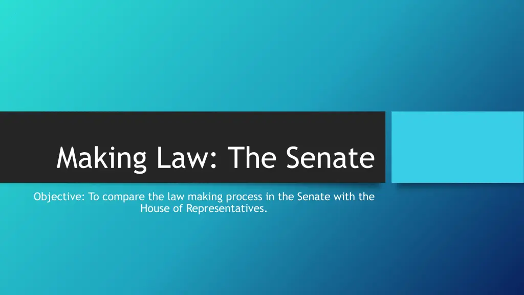 making law the senate n.w