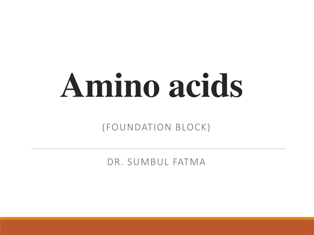 amino acids n.w
